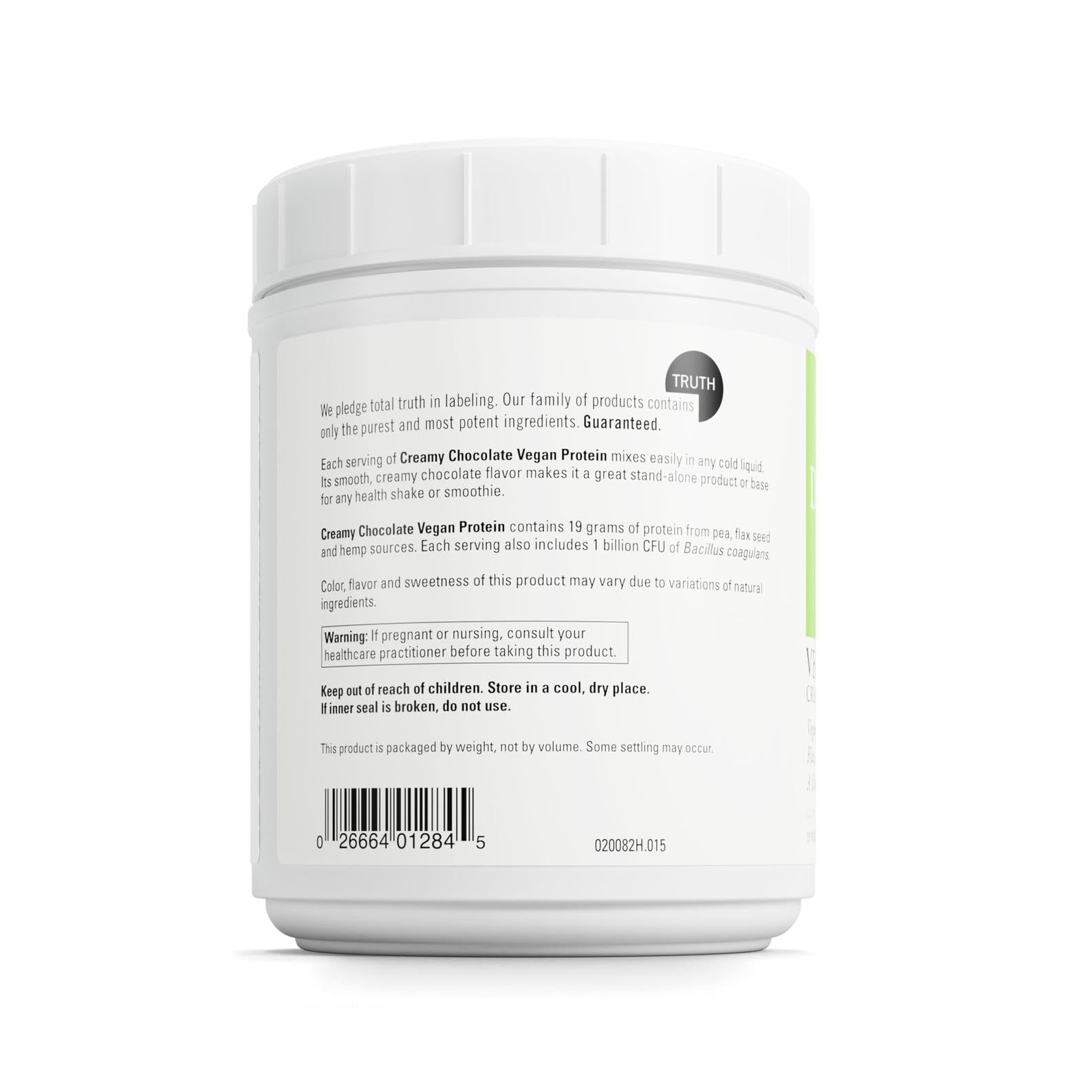 DaVinci protein enriched with flax and hemp seeds for fiber and healthy fats.