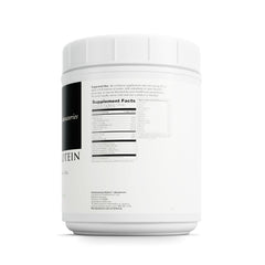 DAVINCI Vegan Protein scoop-dispensing image highlighting convenient daily protein intake.