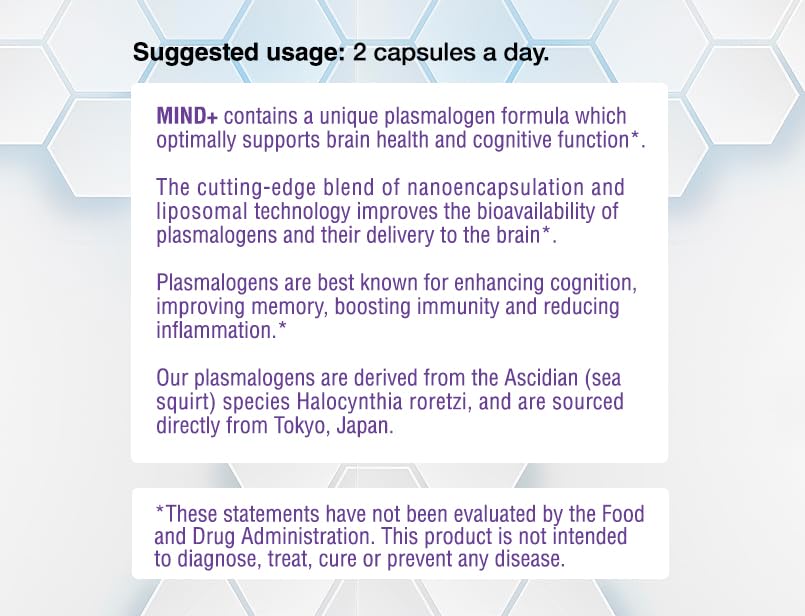 Mind+ bottle beside a glass of water demonstrates convenient daily use.