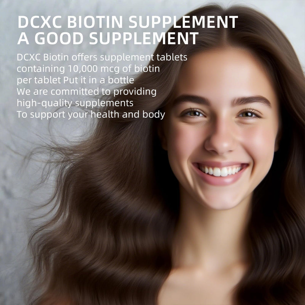DCXC Biotin Collagen bottle nutrition facts for informed daily use.