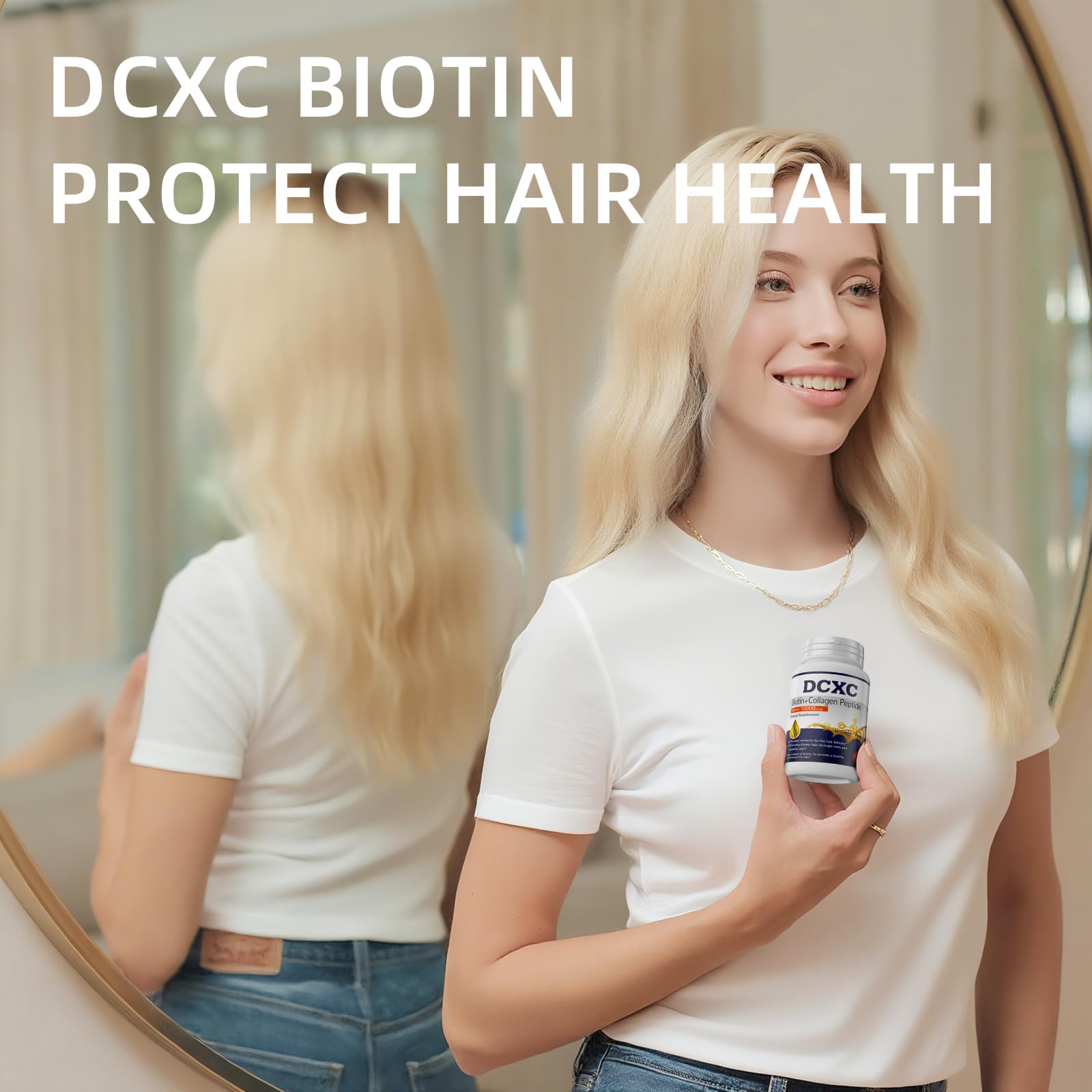 DCXC Biotin Collagen lid close-up highlighting secure dispensing.