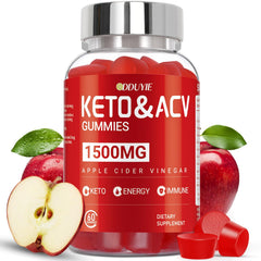 DDUYIE Brilhante Keto ACV Gummies front bottle, vegan and gluten-free for keto-friendly snacking.