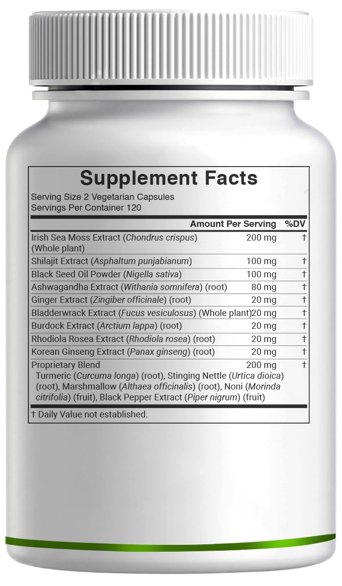 DEAL SUPPLEMENT 14-in-1 sea moss complex label highlights full nutrient blend.