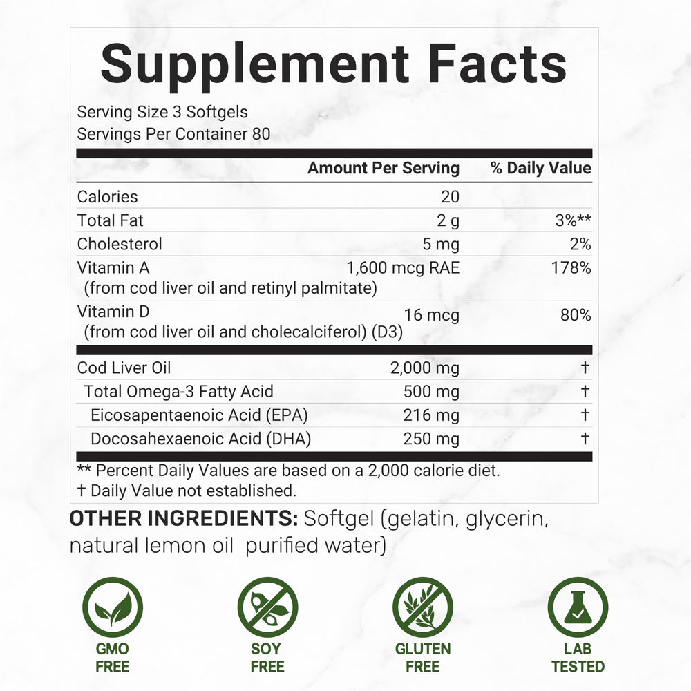 DEAL SUPPLEMENT 2000 mg per serving softgels, high-potency daily option