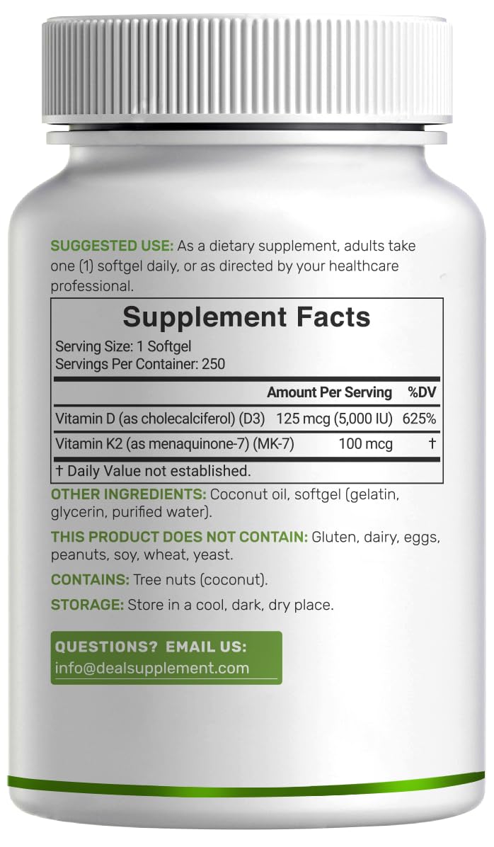 Deal Supplement 250 servings per bottle highlights long-term value