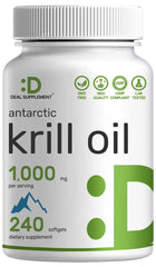 Deal Supplement Antarctic Krill Oil bottle front showing 1000mg per serving for daily omega-3 support