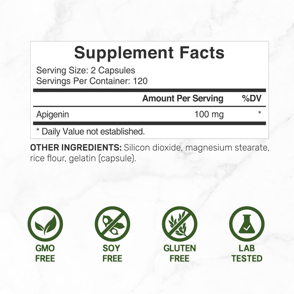DEAL SUPPLEMENT apigenin powder being poured into a capsule.