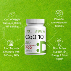DEAL SUPPLEMENT CoQ10 nutrition label: transparent ingredients and allergen info