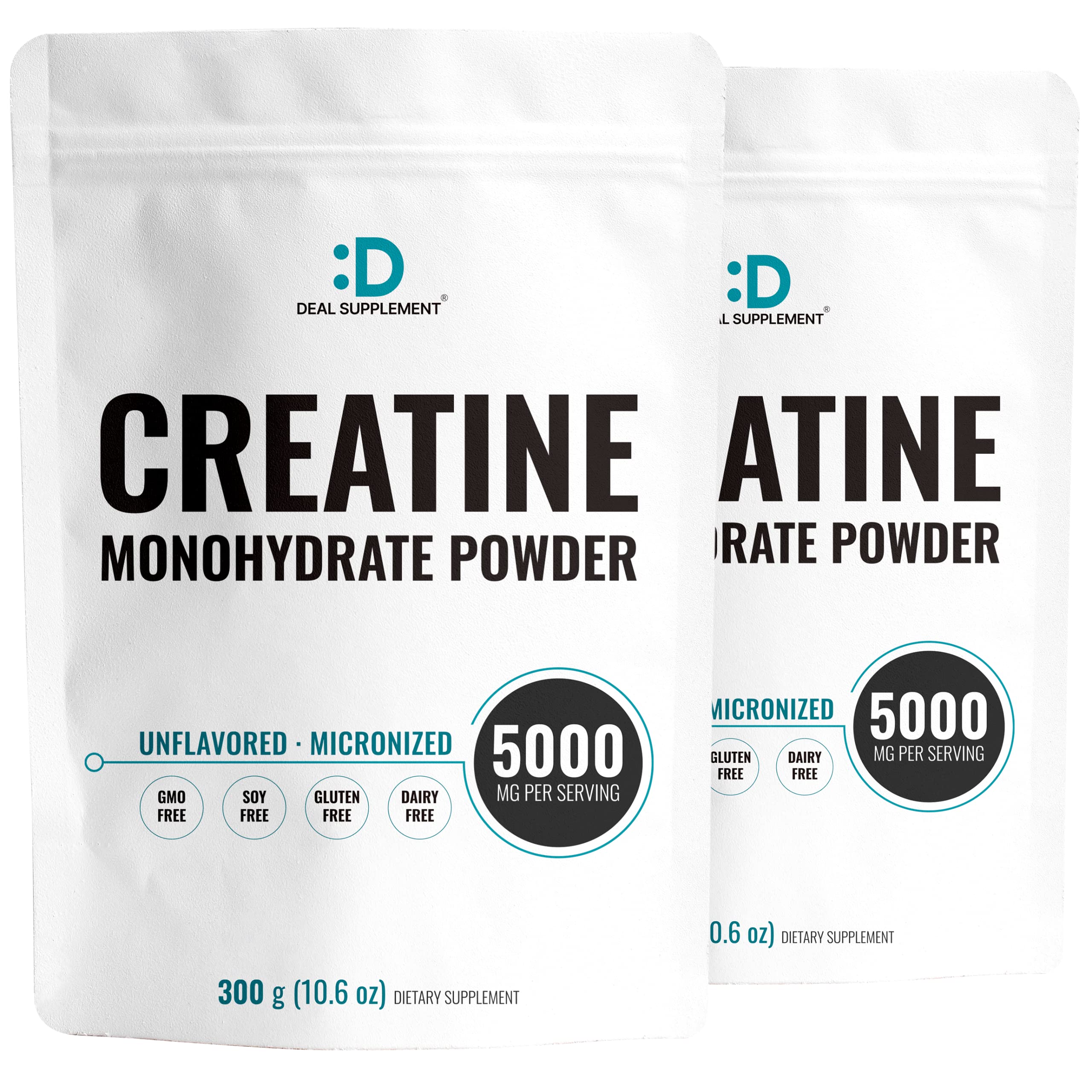 Deal Supplement creatine micronized powder bottle with 120 daily-serving supply
