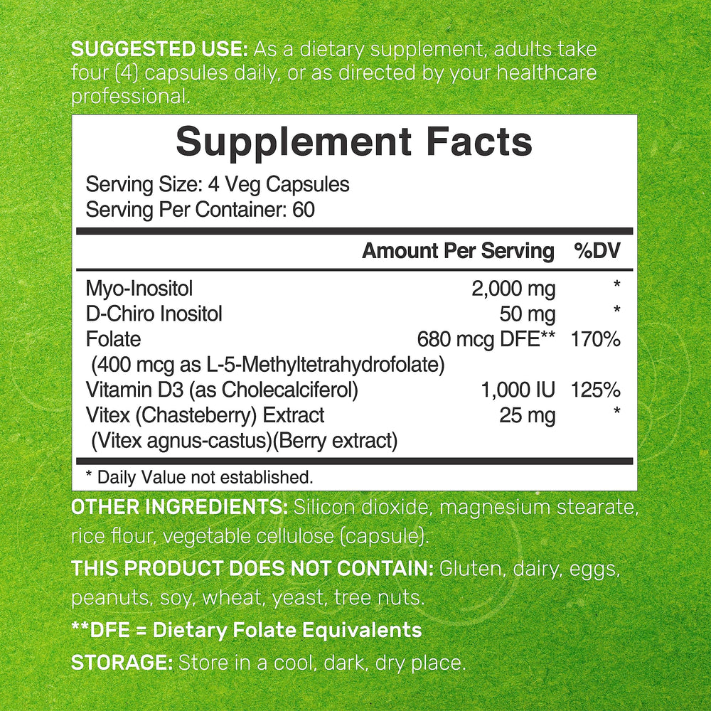 DEAL SUPPLEMENT D-Chiro Inositol bottle side highlights cycle support.