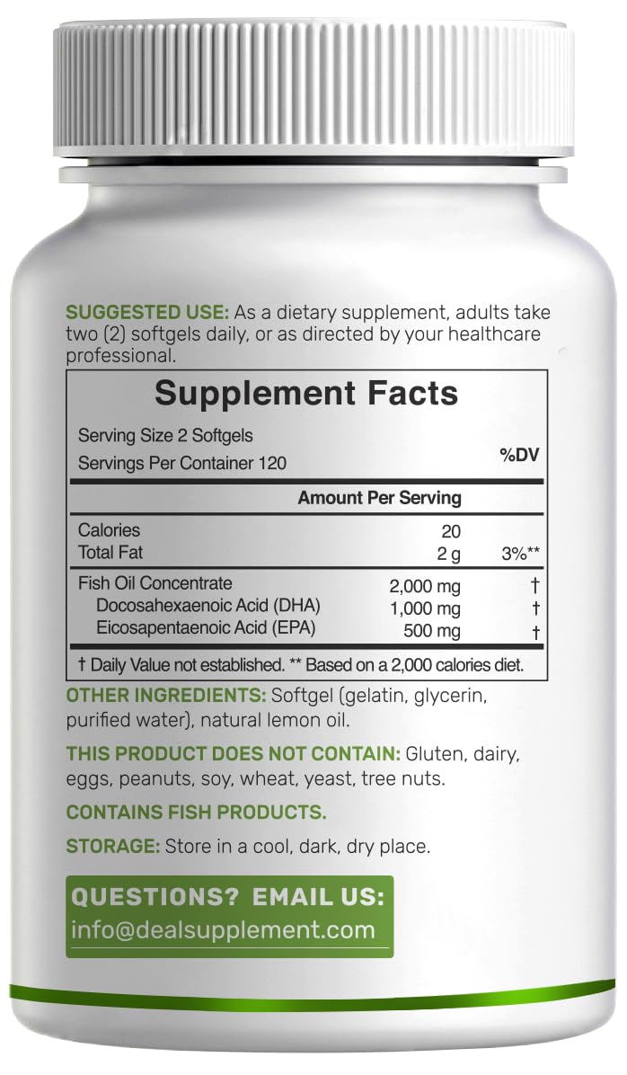 DEAL SUPPLEMENT DHA capsules ready for daily meals and wellness routines.