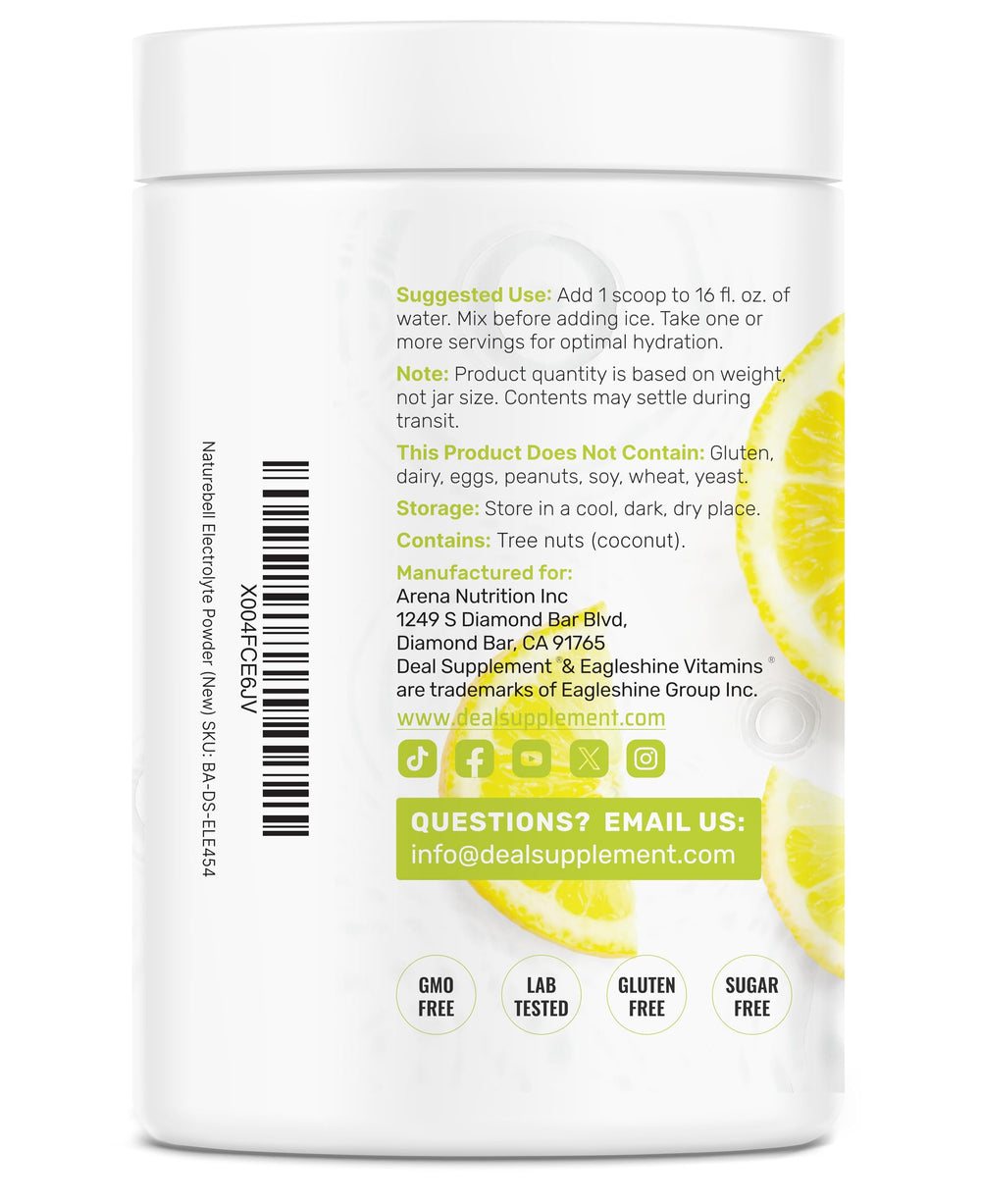 DEAL SUPPLEMENT Electrolytes powder being added to tea or smoothie for versatile hydration.
