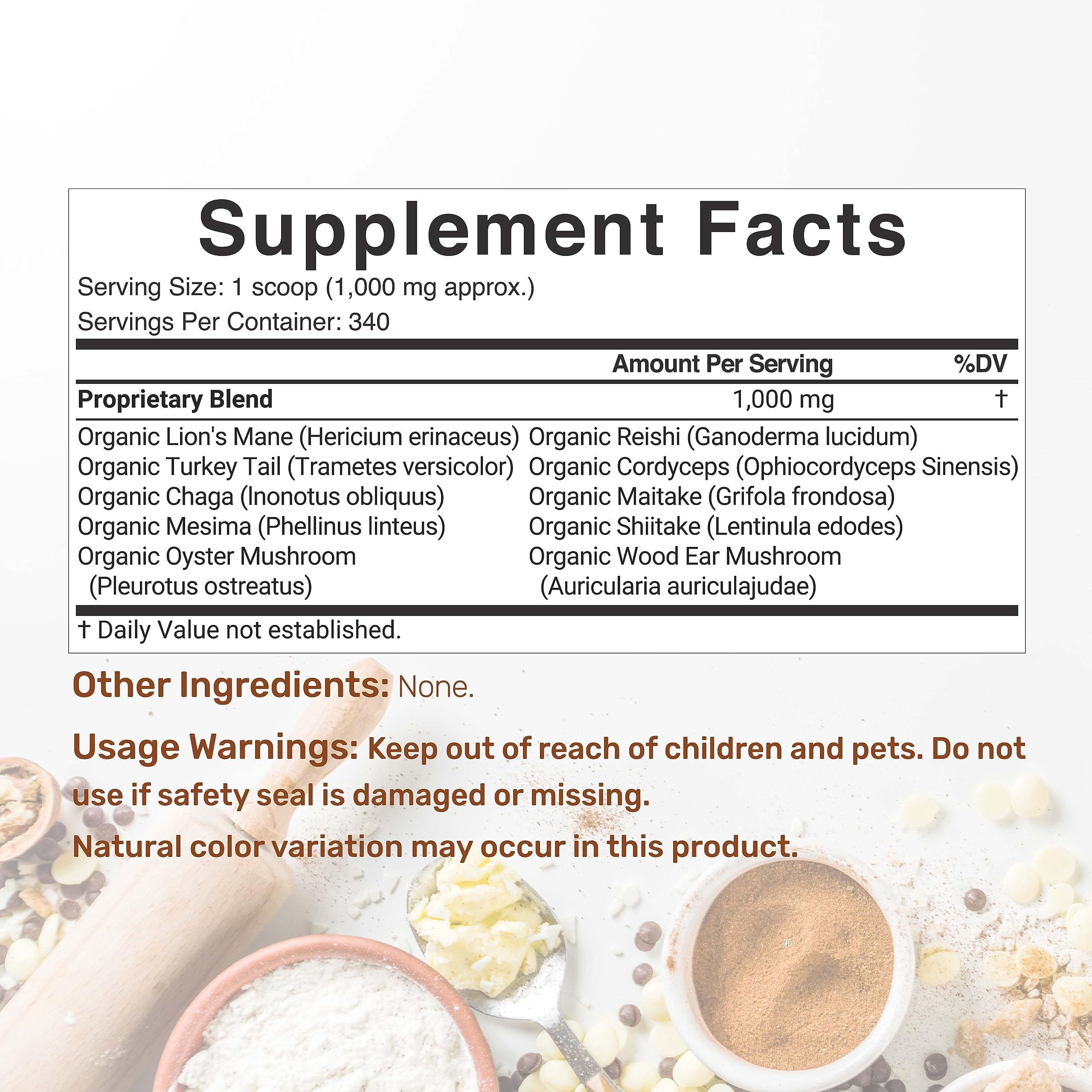 DEAL SUPPLEMENT fresh mushroom blend powder for versatile smoothies