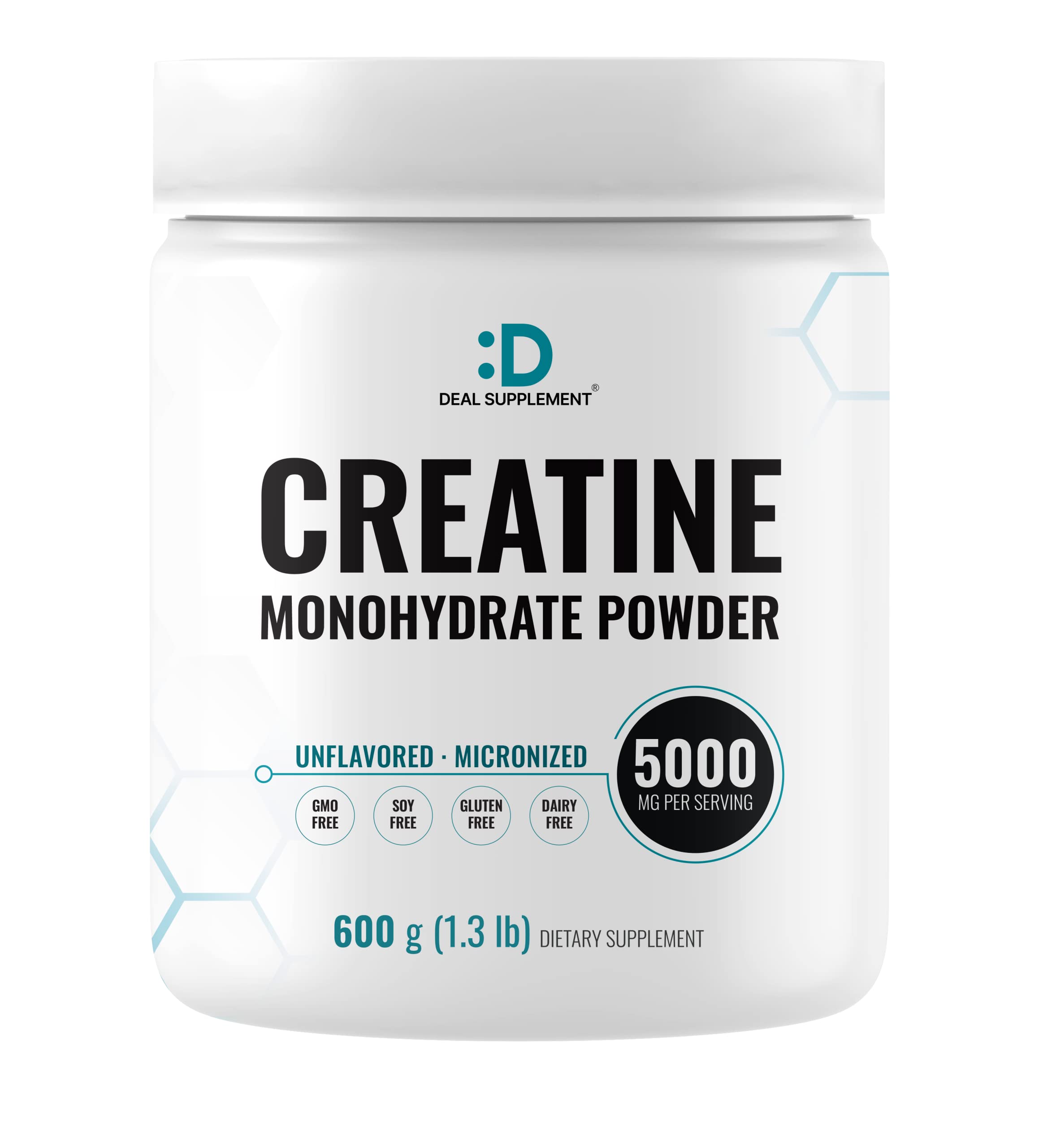 DEAL SUPPLEMENT Instant Creatine Monohydrate Powder – 120 Servings, 5g ...