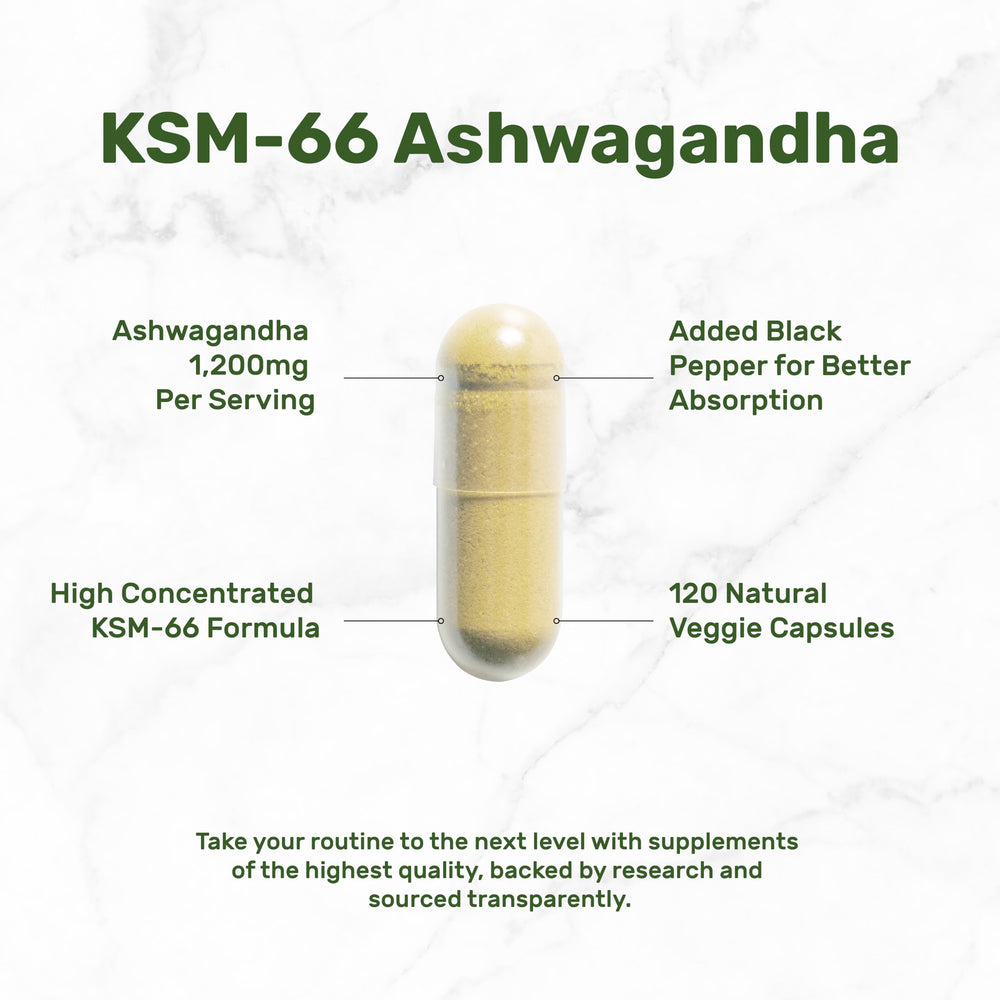 DEAL SUPPLEMENT KSM66 bottle with black pepper for absorption