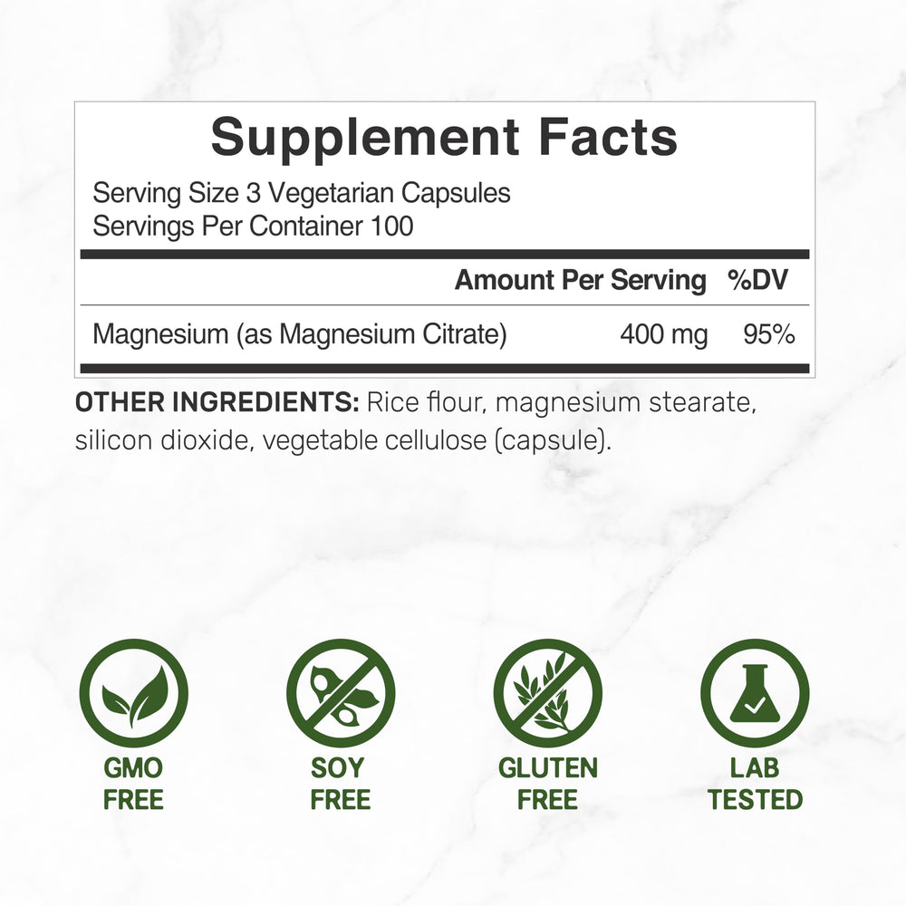DEAL SUPPLEMENT Magnesium Citrate capsules pouring demonstrating easy digestion