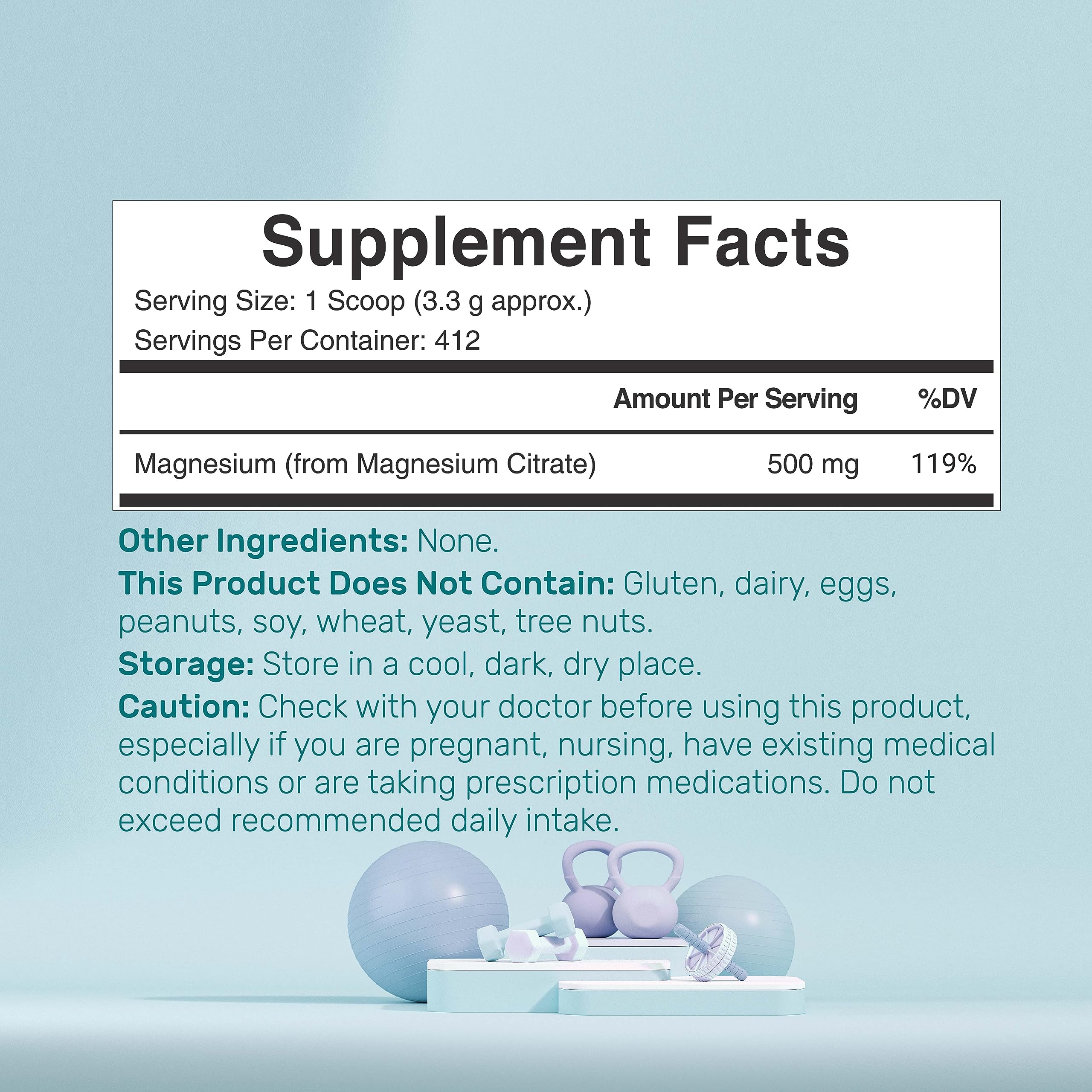 Deal Supplement unflavored magnesium powder with scoop for digestion-friendly daily use.