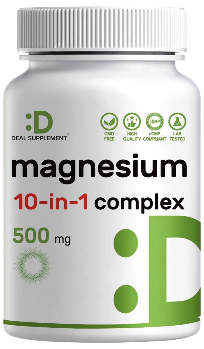 DEAL SUPPLEMENT Magnesium Complex bottle front shows daily mineral support.