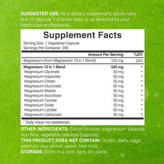 DEAL SUPPLEMENT Magnesium Complex bottle label highlights the 10 magnesium forms.