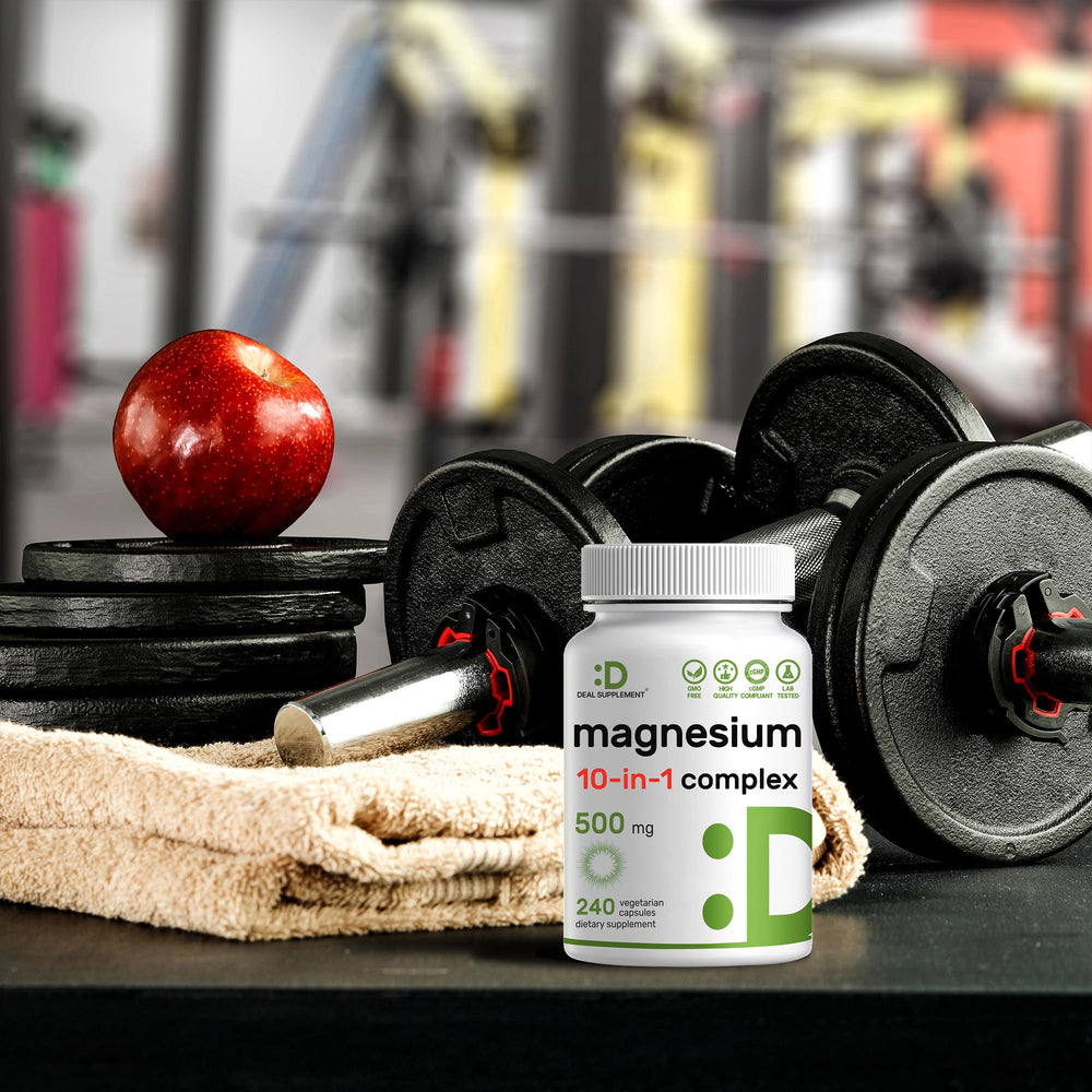 DEAL SUPPLEMENT Magnesium Complex ingredients panel hints at a full-spectrum mineral blend.