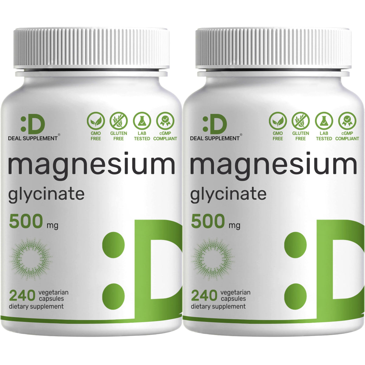 Deal Supplement magnesium glycinate bottle for easy absorption and daily wellness.