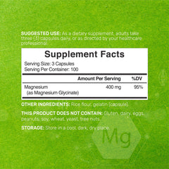 Closeup of DEAL SUPPLEMENT magnesium glycinate capsules for gentle digestion.
