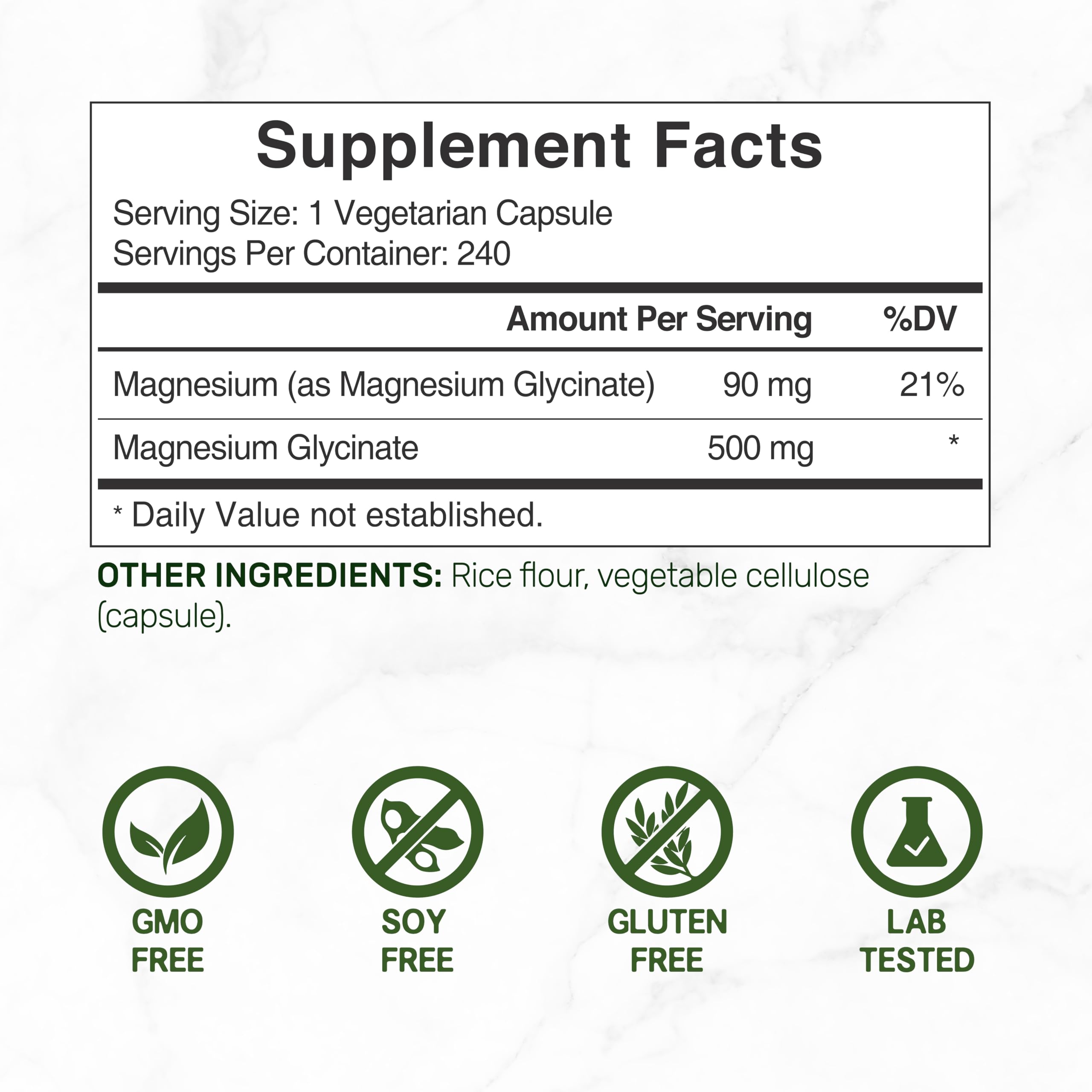 Deal Supplement magnesium glycinate capsules pictured for gentle high-absorption support.