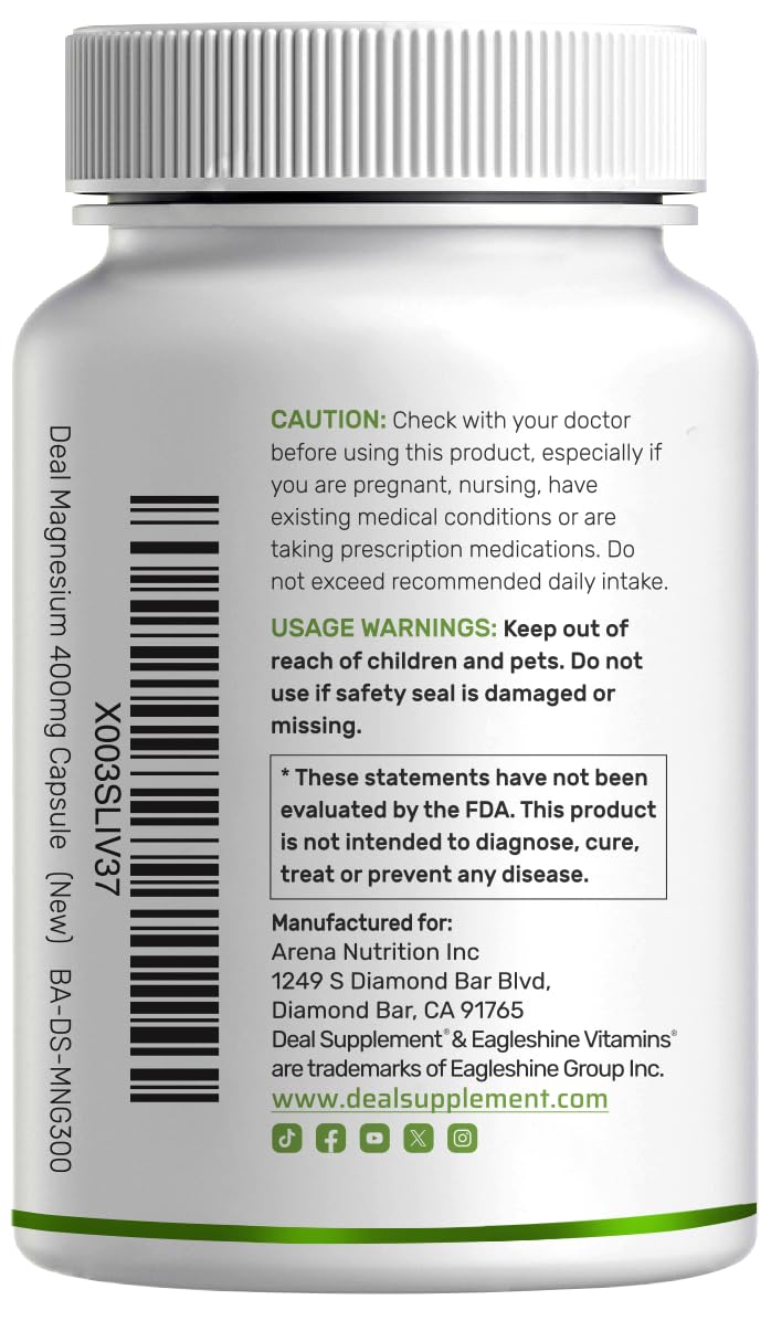 DEAL SUPPLEMENT supplement facts panel notes non-GMO and gluten-free.