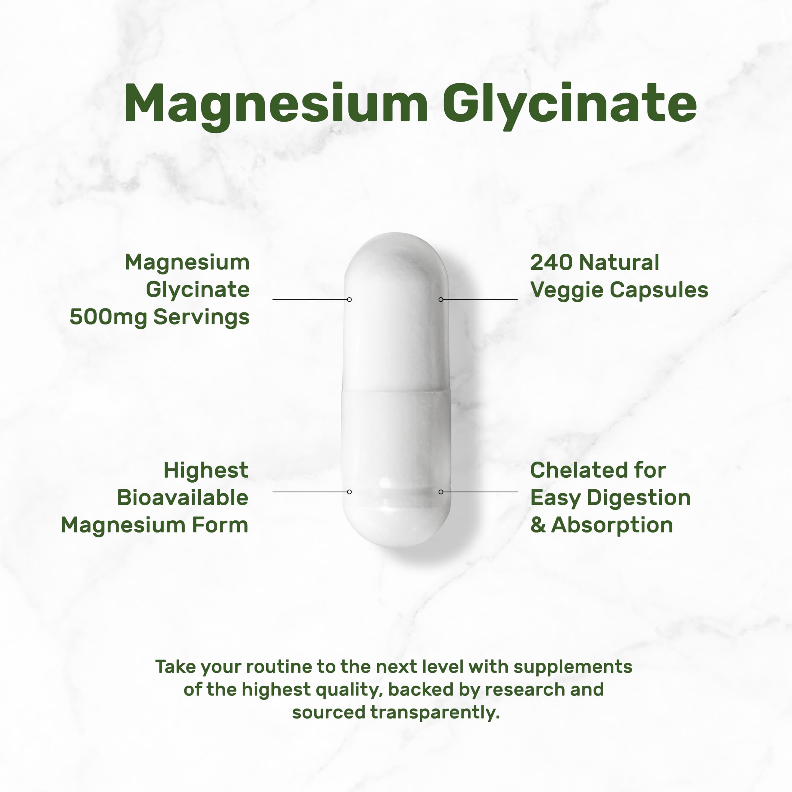 Deal Supplement magnesium glycinate label highlights chelated mineral details.