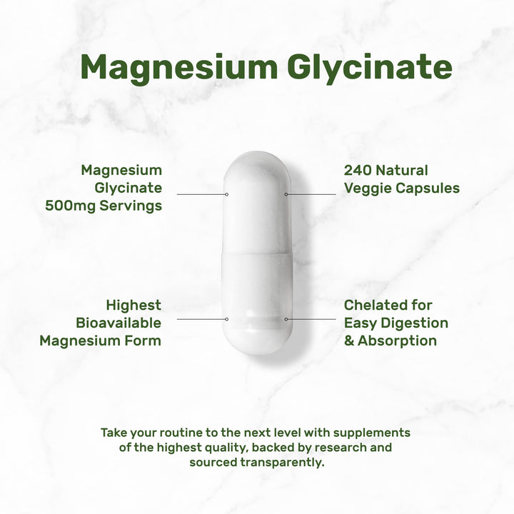Deal Supplement magnesium glycinate label highlights chelated mineral details.