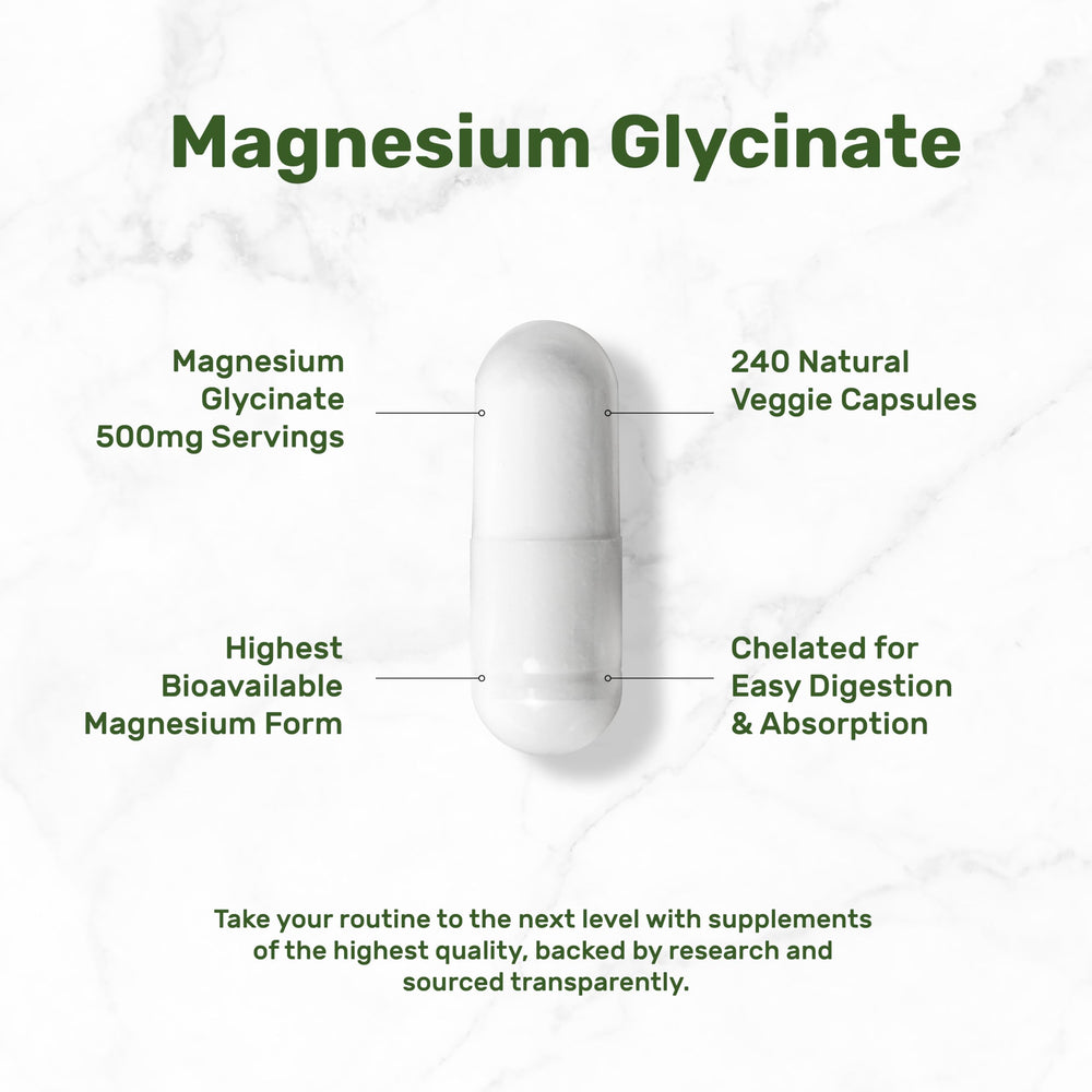 Deal Supplement magnesium glycinate label highlights chelated mineral details.