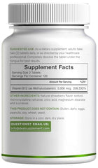 Two chewable tablets serving size demonstrates convenient daily energy support.