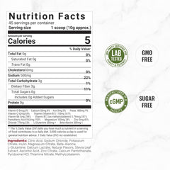 DEAL SUPPLEMENT mixed-berry flavor powder dissolves quickly in water.