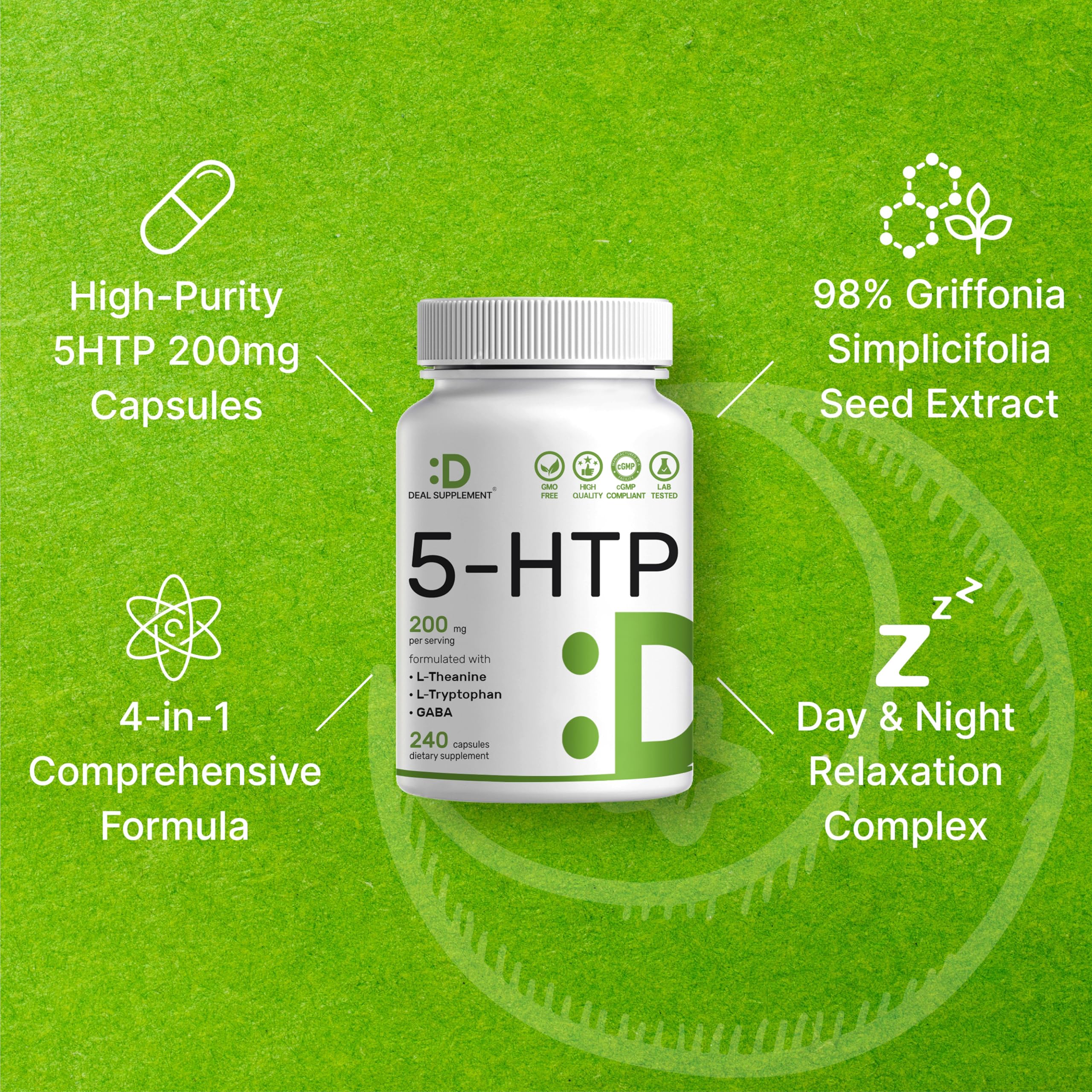Deal Supplement packaging box emphasizes non-GMO and allergy-friendly formula