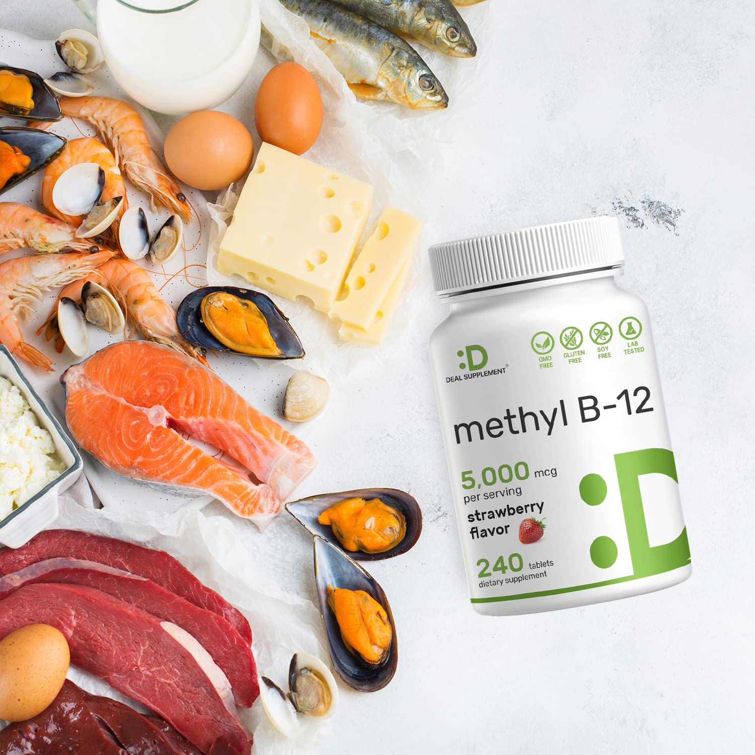 Deal Supplement methyl B12 240-tablet supply for four months.
