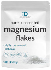 Deal Supplement Pure Magnesium Flakes in a bulk pouch ready for soaking