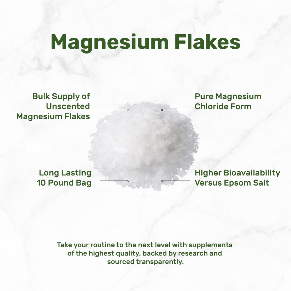 Deal Supplement Magnesium Flakes dissolving in warm water for a mineral soak