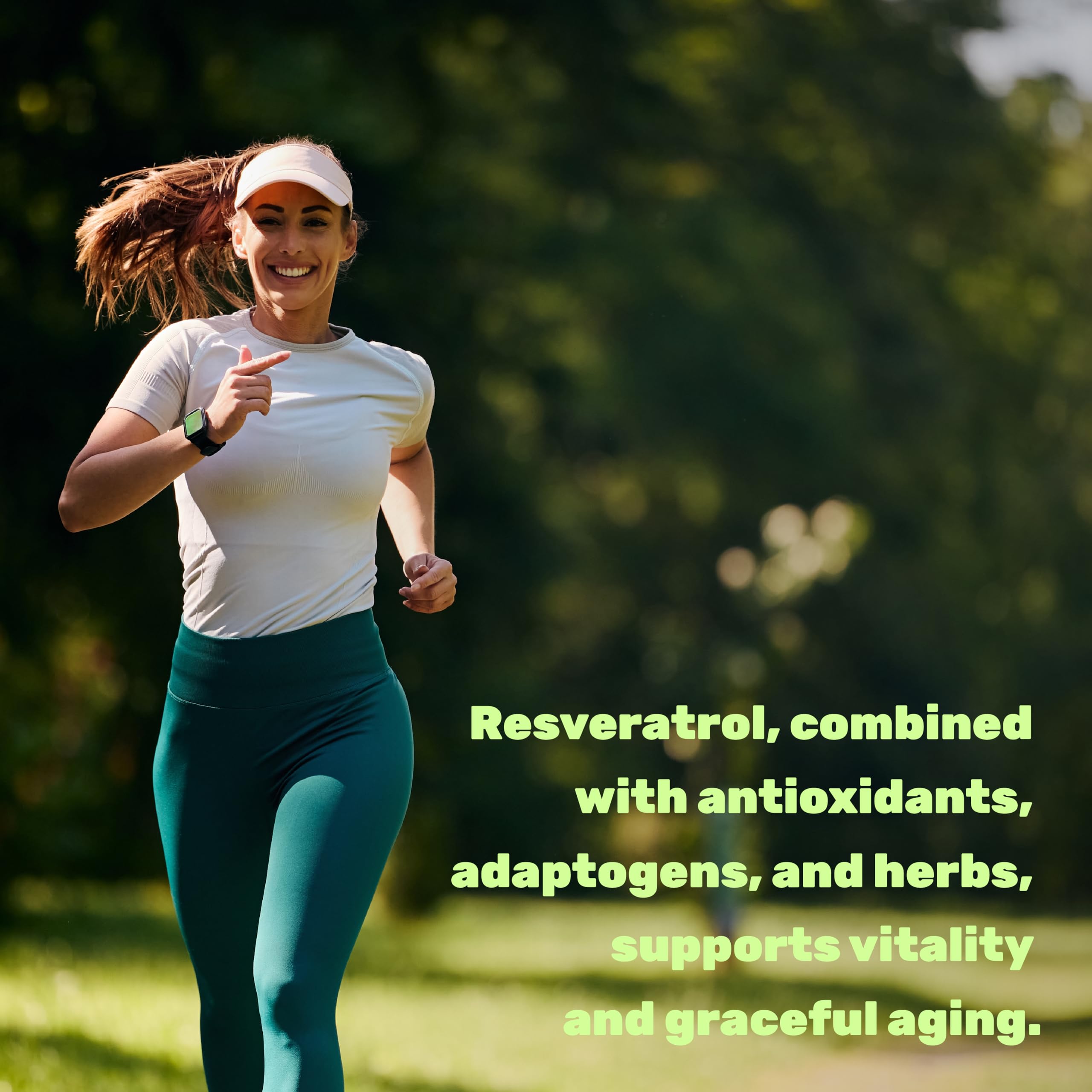 Nutritional front panel graphic for DEAL SUPPLEMENT Resveratrol Complex with antioxidant benefits