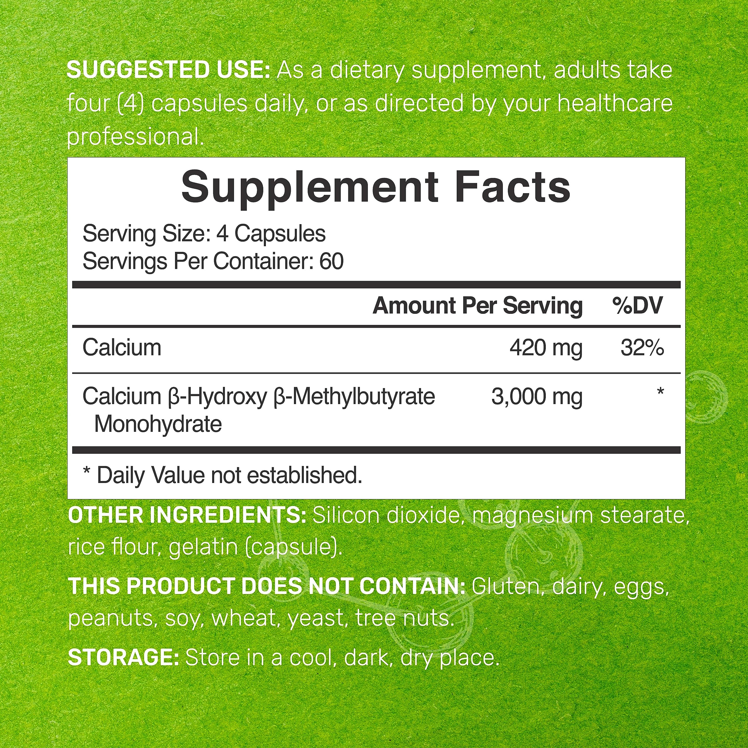 Deal Supplement HMB label showing 3,000 mg per serving.