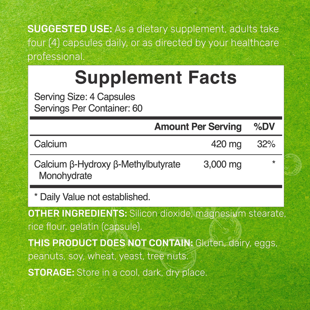 Deal Supplement HMB label showing 3,000 mg per serving.