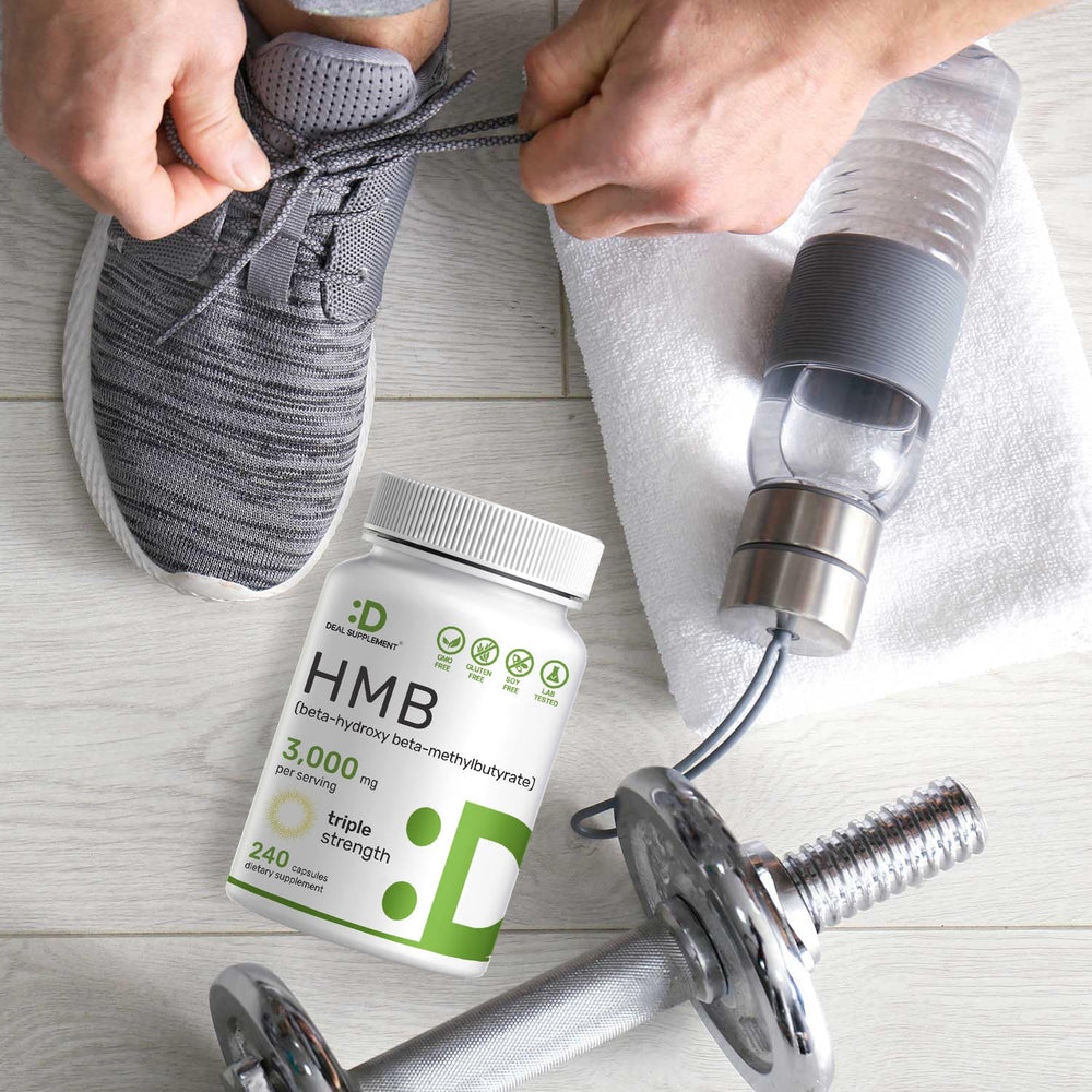 Third-party tested seal on Deal Supplement HMB bottle for quality.
