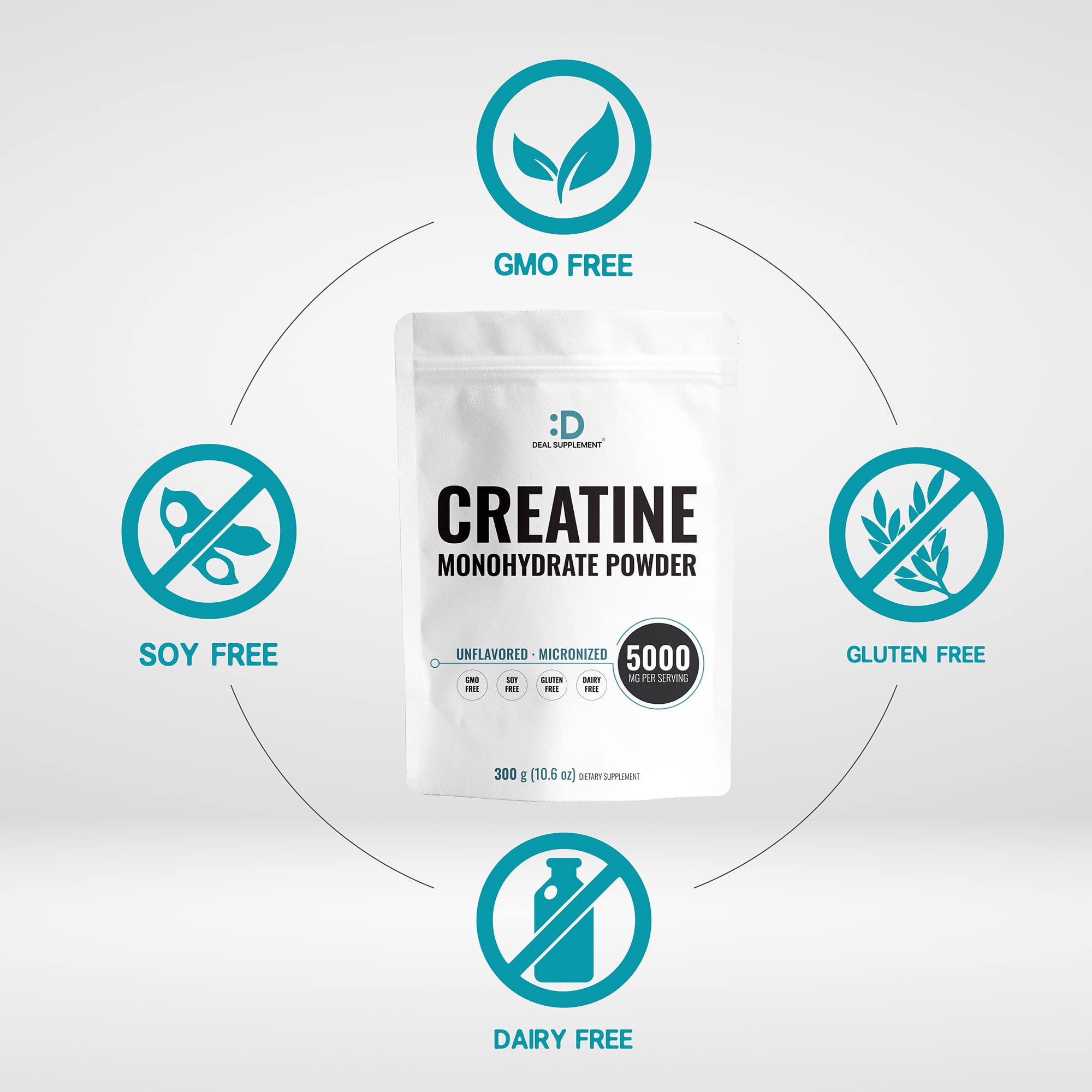 Deal Supplement unflavored creatine monohydrate blends into any drink