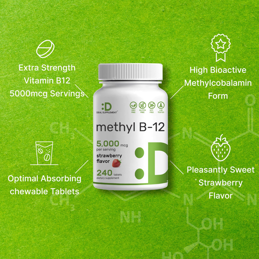 Vegan-friendly methyl B12 formula notes.