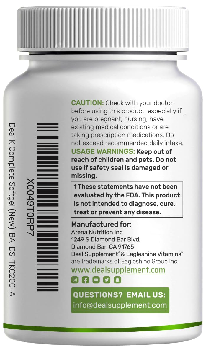 Vitamin K Complete on shelf display highlighting non-GMO formula