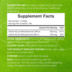 Close-up of Deal Supplement K2 MK-7 and MK-4 softgels.