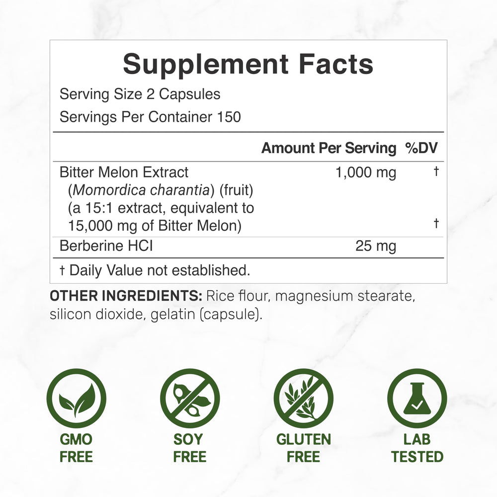 Deal Supplement wild bitter melon fruit extract bottle label shows 15:1 potency