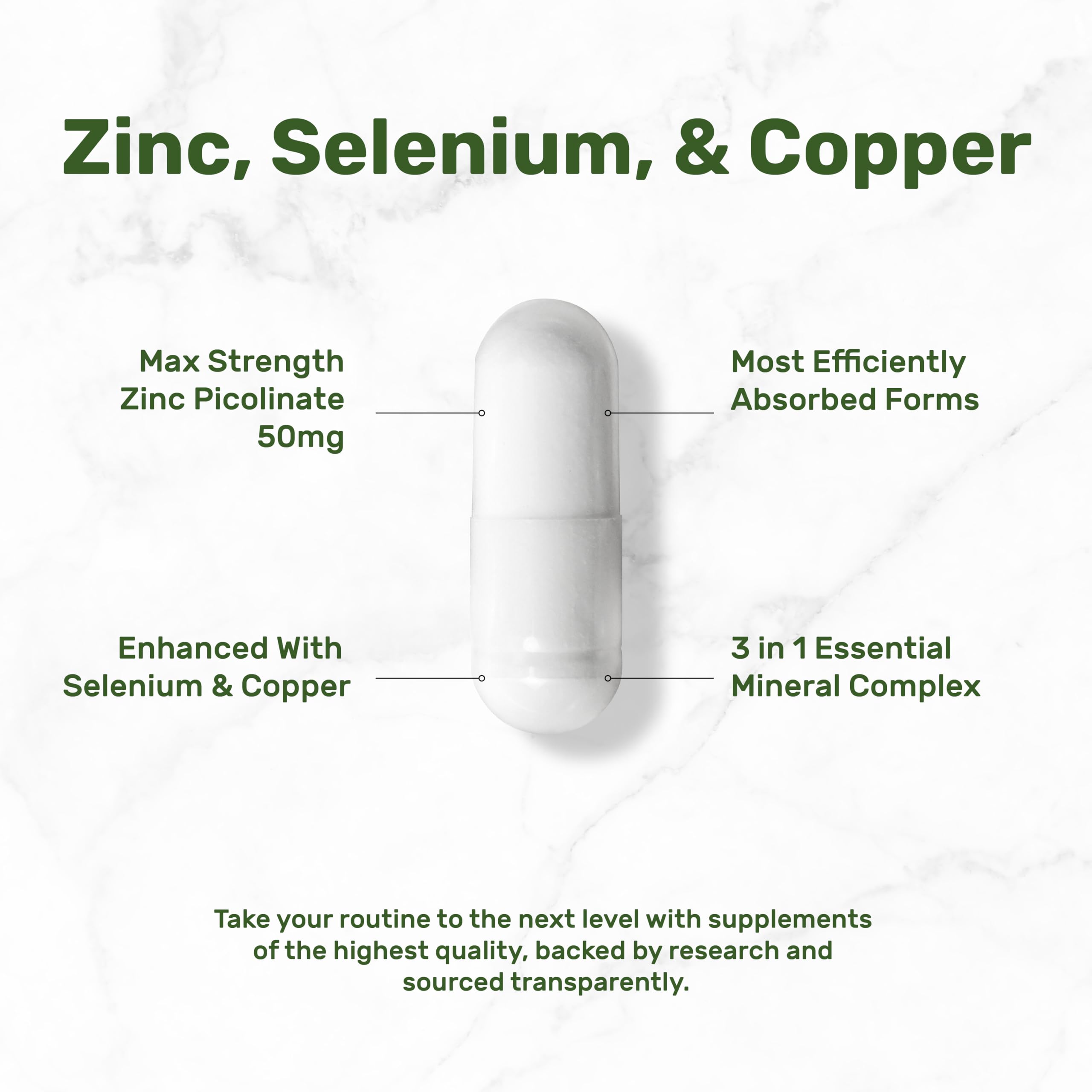 Deal Supplement zinc 50 mg selenium copper label with ingredients