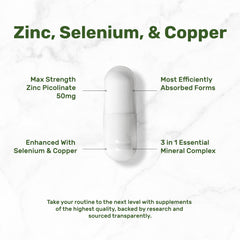Deal Supplement zinc 50 mg selenium copper label with ingredients