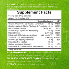 DEAL SUPPLEMENT Bioactive B Complex capsules close-up showing veggie, easy-to-swallow form.