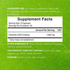 DEAL SUPPLEMENT CDP choline capsules close-up showing 1,000 mg per serving.